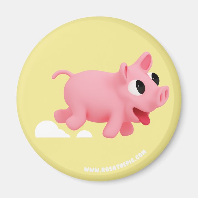 Imán Rosa the Pig love Running (Frente)