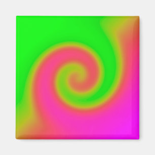 Imán Rosa Verde Swirl