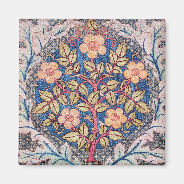 Imán Rosa Wreath, William Morris (Frente)