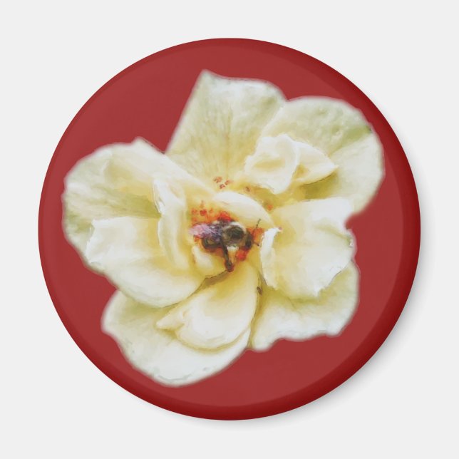 Imán Rosa y abeja (Frente)