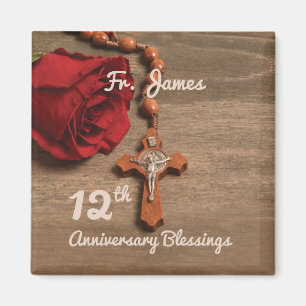 Imán Rosa y Rosario del 12º Aniversario de la Ordenació