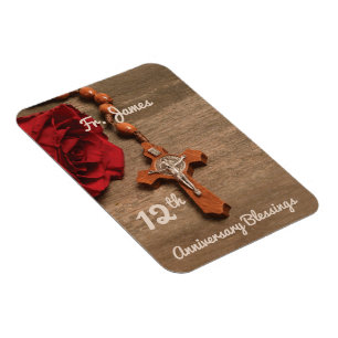 Imán Rosa y Rosario del 12º Aniversario de la Ordenació