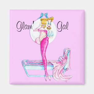 Imán rosado de Glam galón