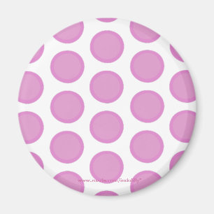 Imán rosado de Polkadots
