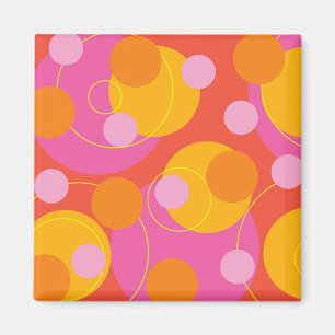 Imán rosado jugoso retro