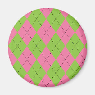Imán rosado y verde de Argyle