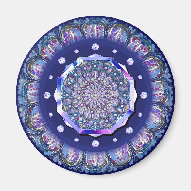 Imán Rosario azul (Frente)