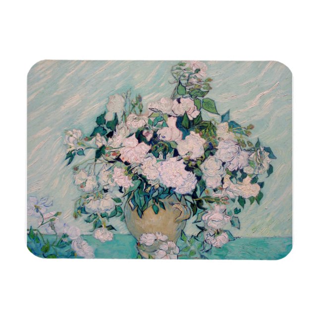 Imán Rosas blancas-1890-Vincent van Gogh (Horizontal)