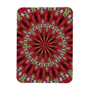 Imán Rosas Bouquet Kaleidoscope Bajo Vidrio 1