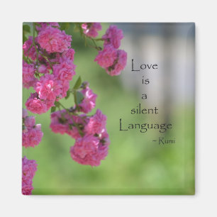 Imán Rosas con cita del amor