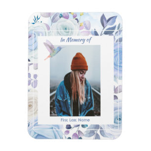 Imán Rosas conmemorativos Keepsake Hummingbird Blue