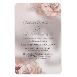 Imán Rosas de acuarela romántica en Perla