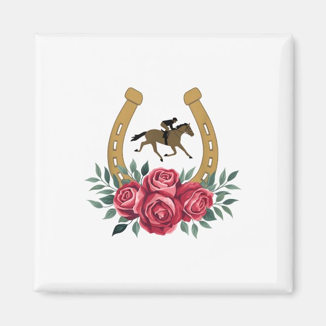 Imán Rosas de Carreras de caballos Ky 151ª Fiesta de ca (Frente)