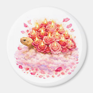 Imán Rosas de cumpleaños rosadas y rojas Tortuga Sulcat