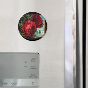 Imán Rosas de época y barco velero