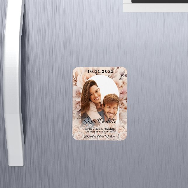 Imán Rosas de melocotón crema foto boda de arco Guardar (Subido por el creador)