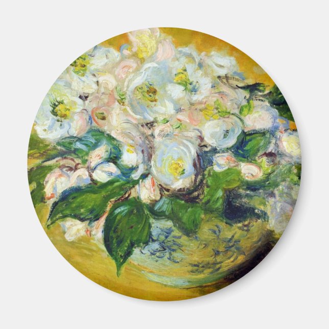 Imán Rosas de Navidad (por Claude Monet) (Frente)