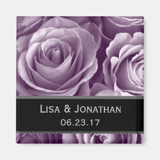 Imán ROSAS del Boda de LAVENDER PURPLE Magnet Bride Gro