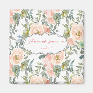 Imán Rosas Elegantes Chic, Mensaje Motivacional