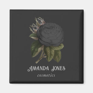Imán Rosas Negras Personalizadas Góticas Vintage