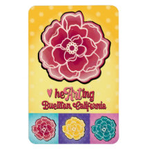 Imán - Rosas pop - Buellton.Art