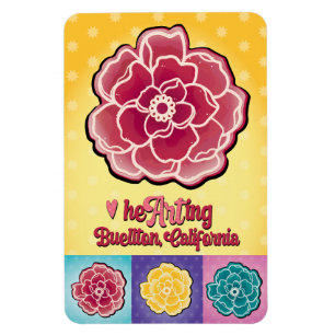 Imán - Rosas pop - Buellton.Art