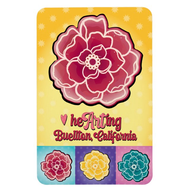 Imán - Rosas pop - Buellton.Art (Vertical)