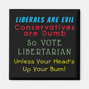 Imán Rosas rojos, violetas azules, libertarios de voto