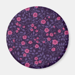 Imán Rosas silvestres en rosa y morado