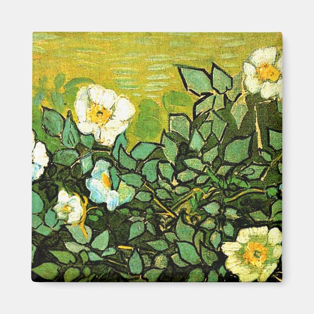 Imán Rosas silvestres, famosa pintura de Van Gogh Magne (Frente)