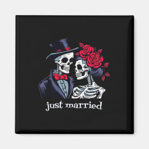 Imán Rosas Skeleton Bride Y Groom Skeleton Halloween