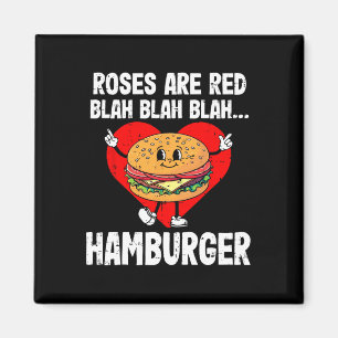 Imán Rosas Son Rojas Blah Día de San Valentín Divertido