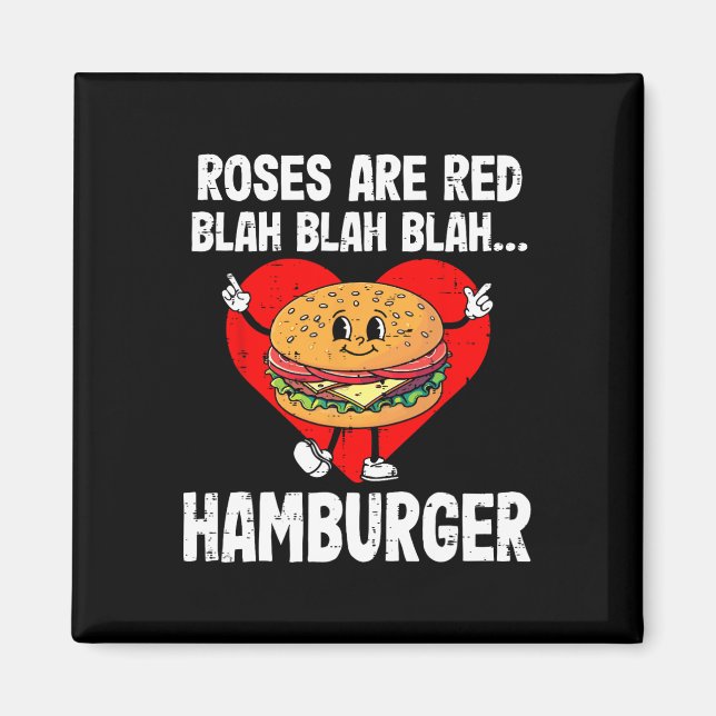 Imán Rosas Son Rojas Blah Día de San Valentín Divertido (Frente)