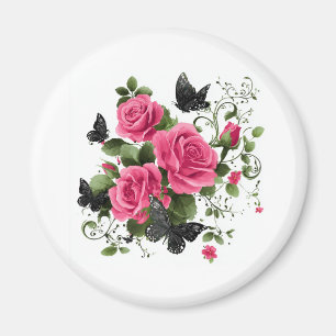 Imán Rosas y Mariposas