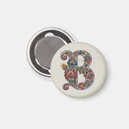 Imán Rosemaling noruego Inicial B, Posavasos