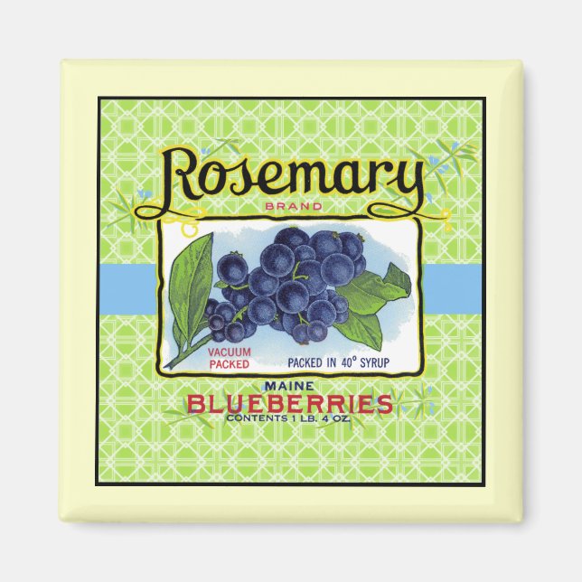 Imán Rosemary Blueberry Magnet (Frente)