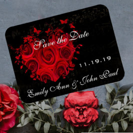 Imán Roses rojos y corazones giran la boda Salven la fe