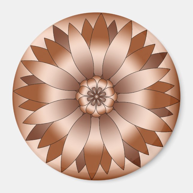Imán Rosette de cobre (Frente)