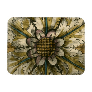 Imán Rosette de máscara decorativa en fondo gris