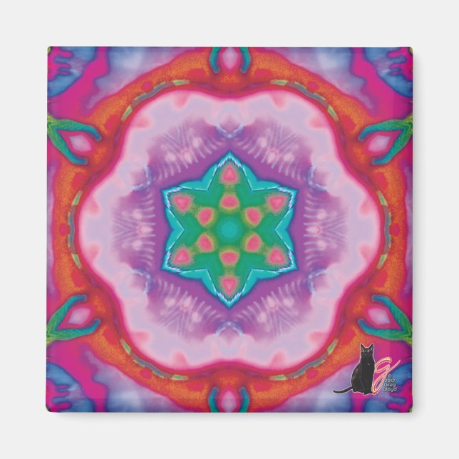 Imán Rosette Kaleidoscope Magnet (Frente)