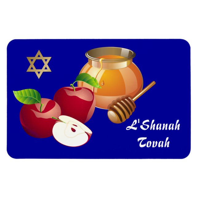 Imán Rosh Hashanah | Regalo de Año Nuevo judío (Horizontal)