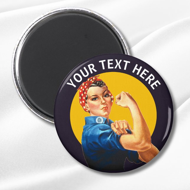 Imán Rosie, la cosecha Personalizado del Riveter (Custom Rosie the Riveter Magnet)