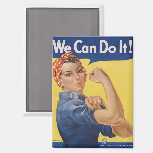 Imán Rosie la Remachadora: Mujeres Fuertes Empoderamien