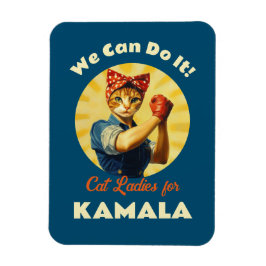 Imán Rosie The Riveter Cat Ladies Para Kamala Harris