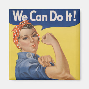 Imán Rosie the Riveter: El empoderamiento femenino fuer