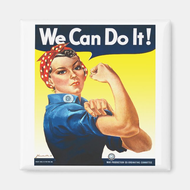 Imán Rosie the Riveter Fridge Magnet (Frente)