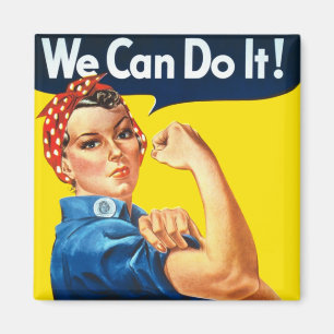 Imán Rosie the Riveter (Poster icónico) (¡Podemos hacer