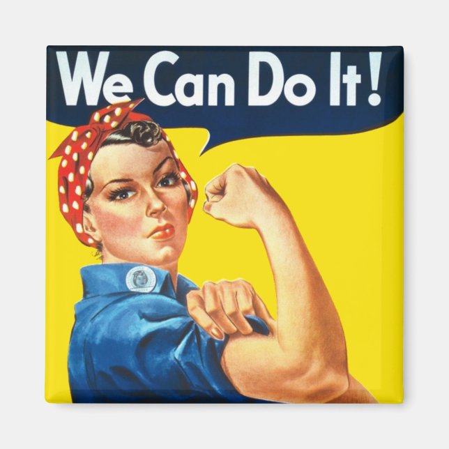 Imán Rosie the Riveter (Poster icónico) (¡Podemos hacer (Frente)