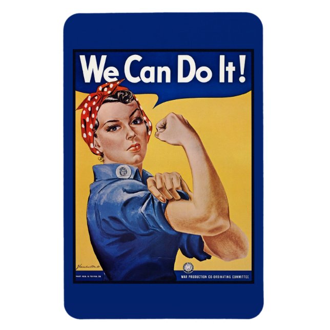 Imán Rosie the Riveter Strong Women in Workforce (Vertical)