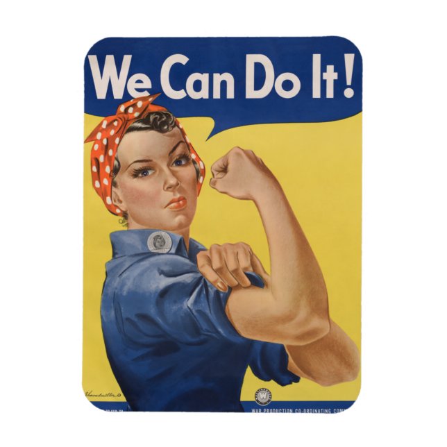 Imán Rosie the Riveter Strong Women in Workforce (Vertical)